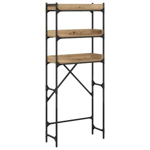 vidaXL Pesukoneen hylly hyllyllä 67 x 25 x 163 cm Tekninen puu