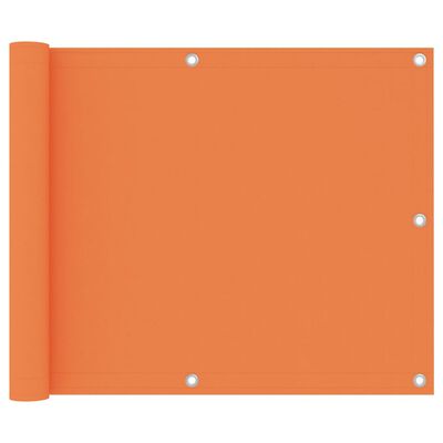 vidaXL Parvekkeen suoja oranssi 75x600 cm Oxford kangas