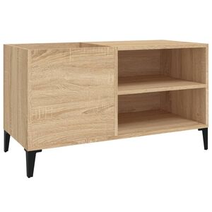 vidaXL LP-levyjen s&auml;ilytyskaappi Sonoma-tammi 84,5x38x48 cm puu