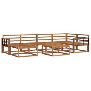 vidaXL Ulkosohvakokoelma 7 pcs Luonnollinen Tihe&auml; akasiapuu