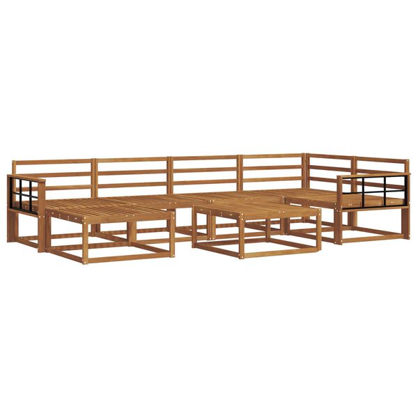 vidaXL Ulkosohvakokoelma 7 pcs Luonnollinen Tihe&auml; akasiapuu