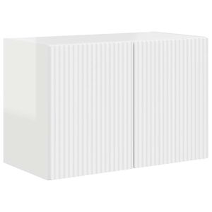 vidaXL TV-sein&auml;kaappi Korkean kiillon valkoinen 59,5 x 31 x 40 cm