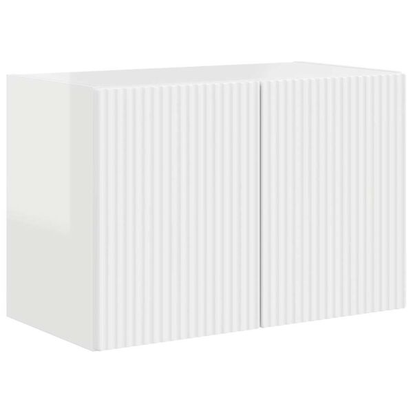 vidaXL TV-sein&auml;kaappi Korkean kiillon valkoinen 59,5 x 31 x 40 cm