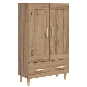 vidaXL Korkea kaappi Artisaanitammi 70 x 31 x 115 cm Tekninen puu