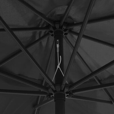 vidaXL Aurinkovarjo metallirunko 400 cm antrasiitti