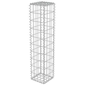 vidaXL Gabion-kivikori kansilla galvanoitu ter&auml;s 20x20x100 cm
