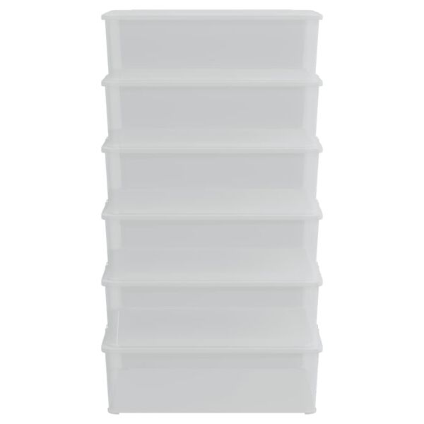 vidaXL Muoviset s&auml;ilytyslaatikot 6 kpl 25 l pinottava