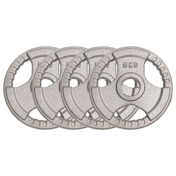 vidaXL Olympia levypainot 4 kpl 20 kg valurauta