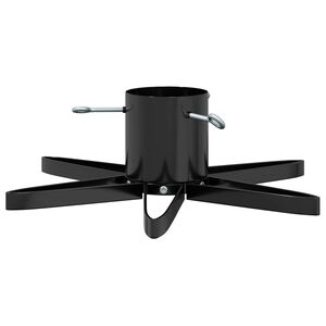 vidaXL Joulukuusen Jalusta 1.73 Musta 49 x 49 x 15,5 cm Ter&auml;s