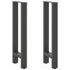 vidaXL Konsolip&ouml;yd&auml;n jalat antrasiitti 2 kpl 28x(72-73) cm ter&auml;s