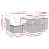 vidaXL 7-osainen Puutarhasohvasarja tyynyillä harmaa polyrottinki