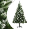 vidaXL Tekojoulukuusi saranoilla ja lumihuurteella 210 cm
