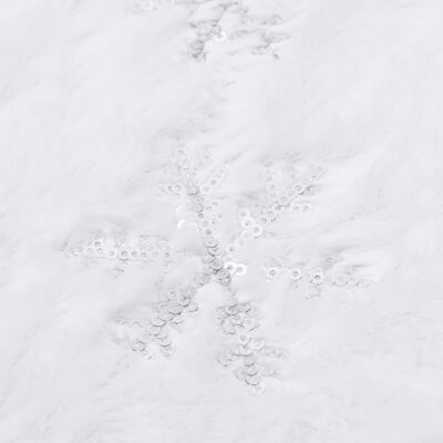 vidaXL Ylellinen joulukuusen jalustapeite valkoinen 90 cm tekoturkis