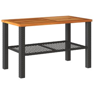 vidaXL Puutarhap&ouml;yt&auml; musta 70x38x42 cm polyrottinki ja akasiapuu