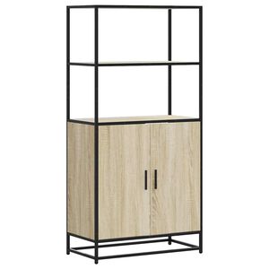 vidaXL Korkeaboard sonoma tammi 68x35x139 cm suunniteltu puu metalli