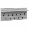 vidaXL Sein&auml;lle asennettava takkihylly Harmaa Sonoma 100 x 40 x 12 cm