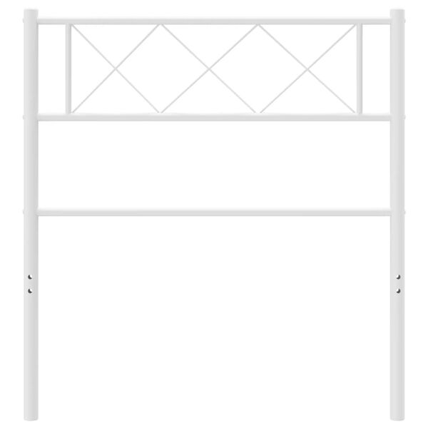 vidaXL Metallinen vaihtop&auml;&auml;ty valkoinen 90 cm