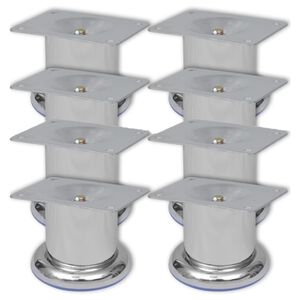 vidaXL Py&ouml;re&auml;t sohvanjalat 8 kpl kromi 60 mm