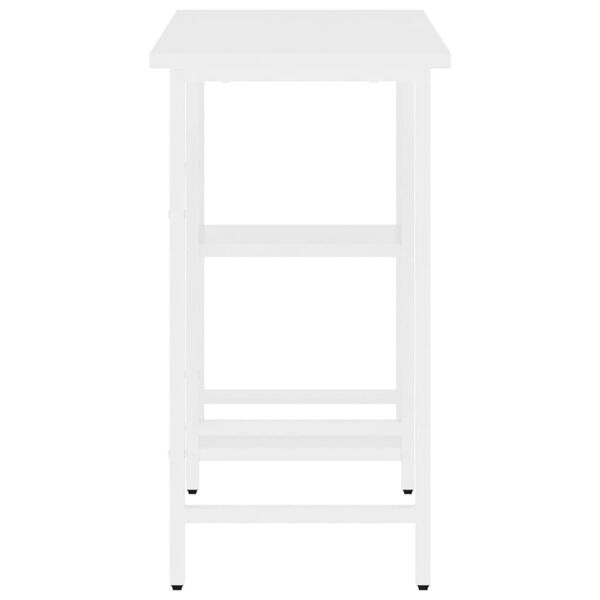 vidaXL Tietokonepöytä valkoinen 80x40x72 cm MDF/metalli