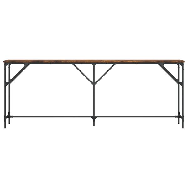 vidaXL Konsolipöytä savutammi 200x29x75 cm tekninen puu