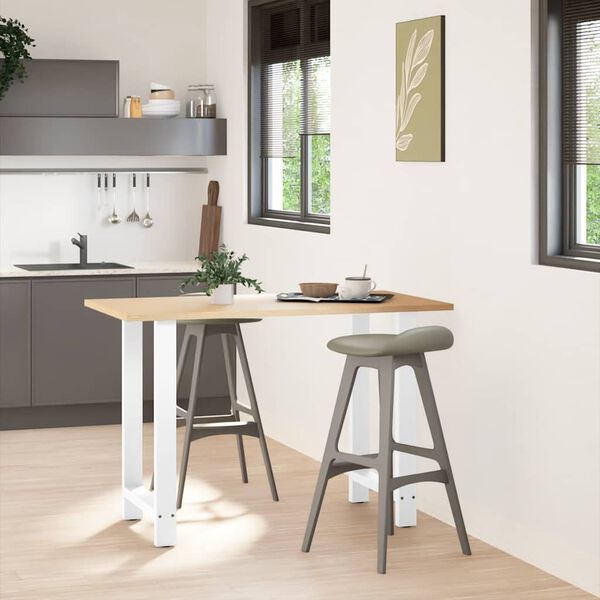 vidaXL Baarip&ouml;yd&auml;n jalat, valkoinen, 2 kpl, 60 x (90-91) cm, ter&auml;s