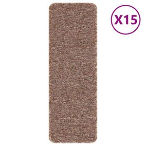 vidaXL Liukumattomat portaamatot 15 kpl 60 x 25 cm Ruskea PP