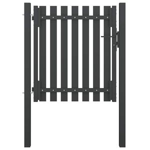 vidaXL Puutarha-aitaportti ter&auml;s 100x75 cm antrasiitti