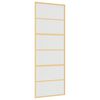 vidaXL Liukuovi kulta 76x205 cm himme&auml; ESG-lasi ja alumiini