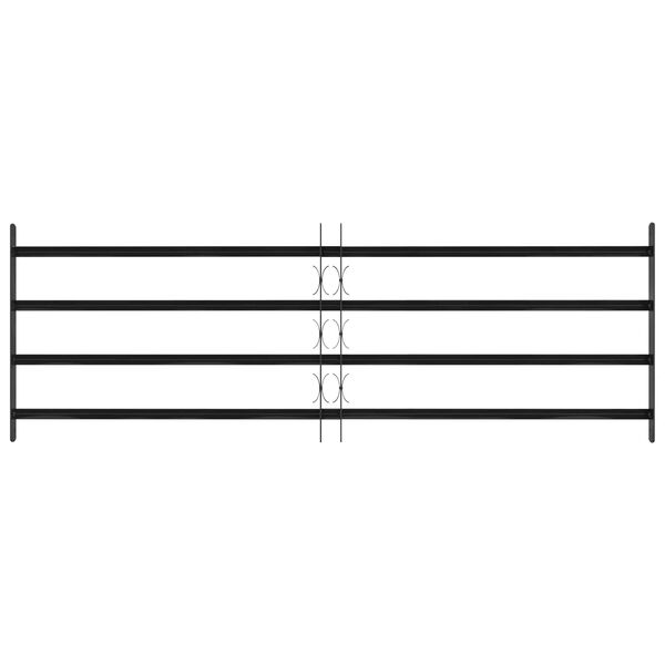 vidaXL Ikkunaverkko Musta 175 x 60 cm Jauhemaalattu Ter&auml;s