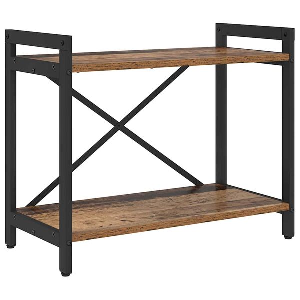 vidaXL Kirjahylly Vanha puu 60 x 30 x 50 cm Tekninen puu