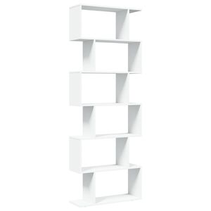 vidaXL Huoneenjakaja 6 tasoa valkoinen 70x24x193 cm tekninen puu