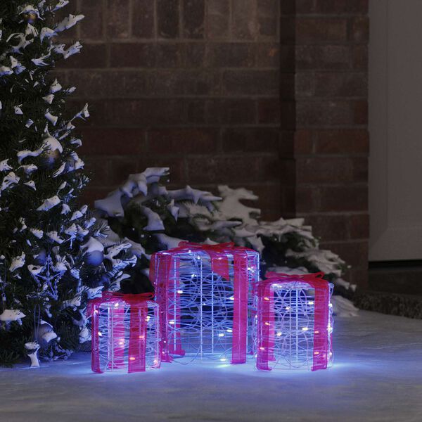 vidaXL Lahjarasian Koristus 3 pcs Sininen 20 x 20 x 21 cm Akryyli