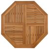 vidaXL P&ouml;yt&auml;levy 90x90x2,5 cm kahdeksankulmio t&auml;ysi tiikki