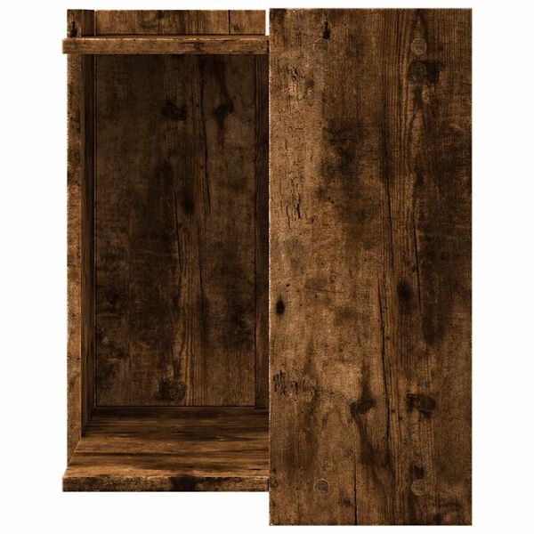 vidaXL Kissanhiekkalaatikon kotelo savutammi 42x42x51 cm tekninen puu