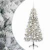 vidaXL Tekokuusi joulupalloilla 120 cm 150 LEDi&auml; L&auml;mpim&auml;n Valkoinen