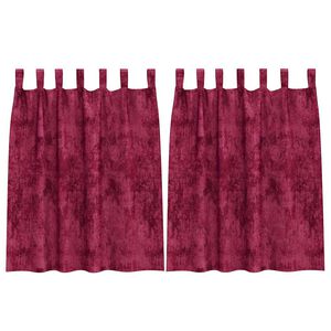 vidaXL Samettiverhot 2 kpl Viininpunainen 140 x 140 cm Sametti