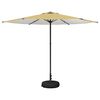 vidaXL Puutarha Parasilta, jossa jalka 300 x 300 cm Polyesteri