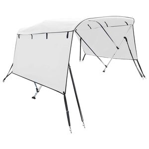 vidaXL 3-kaarinen Bimini-kate sivuseinill&auml; 183x(137-152)x137 cm