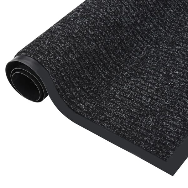 vidaXL Ovimatto raidallinen antrasiitti 40x60 cm