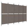 vidaXL 5-paneelinen Tilanjakaja antrasiitti 250x200 cm kangas