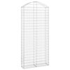 vidaXL Kaareva kivikori 100x30x220/240 cm galvanoitu rauta