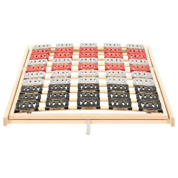vidaXL Sängynrunko 12 säleellä säädettävät päädyt 90x200 cm