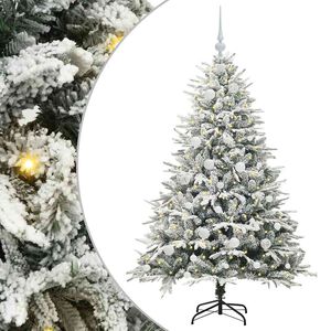 vidaXL Tekoinen Esivalmistettu Joulukuusi Pallosetill&auml; Vihre&auml; 150 cm