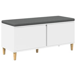 vidaXL Halli penkki Valkoinen 100 x 38 x 46 cm Insin&ouml;&ouml;ripuu ja kangas