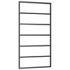vidaXL Liukuovi ESG-lasi ja alumiini 102x205 cm musta