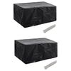 vidaXL Puutarhakalustesuojat 2 kpl 4 hengen 8 purjerengasta 180x140 cm