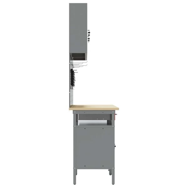 vidaXL Ty&ouml;p&ouml;yt&auml;setti hyllyll&auml; 8 pcs Punainen 200 x 55 x 200 cm Ter&auml;s