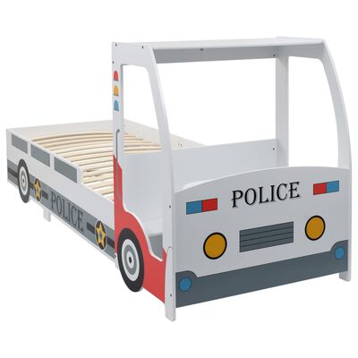 vidaXL Lastensänky pöydällä poliisiauto 90x200 cm