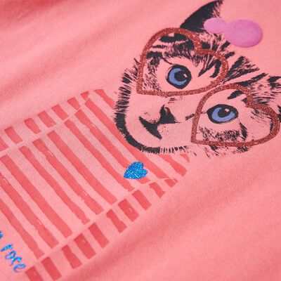 Lasten pitkähihainen T-paita pinkki 92