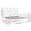 vidaXL Sängynrunko valkoinen täysi mänty 180x200 cm Super King